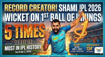 RECORD BREAKER! Mohammed Shami Creates IPL History with First-Ball Fury