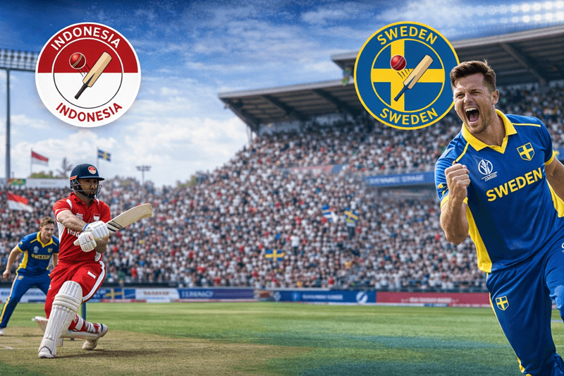 Sweden Clinch Thrilling Victory Over Indonesia in 1st T20I