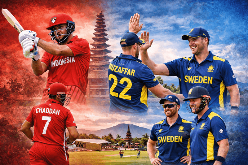 Sweden Maintain Control as Indonesia Struggle to Stay Alive in T20I Series