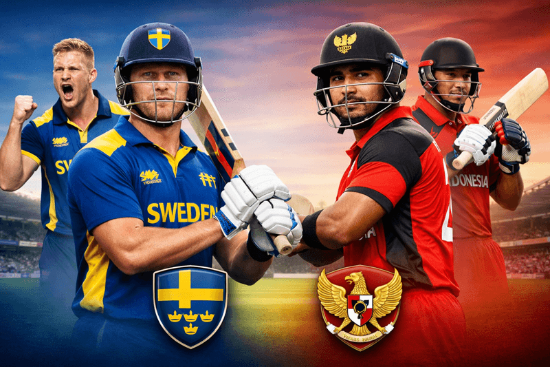 Indonesia Fight Back Strong as Sweden Set 146-Run Target in Bali T20 Clash